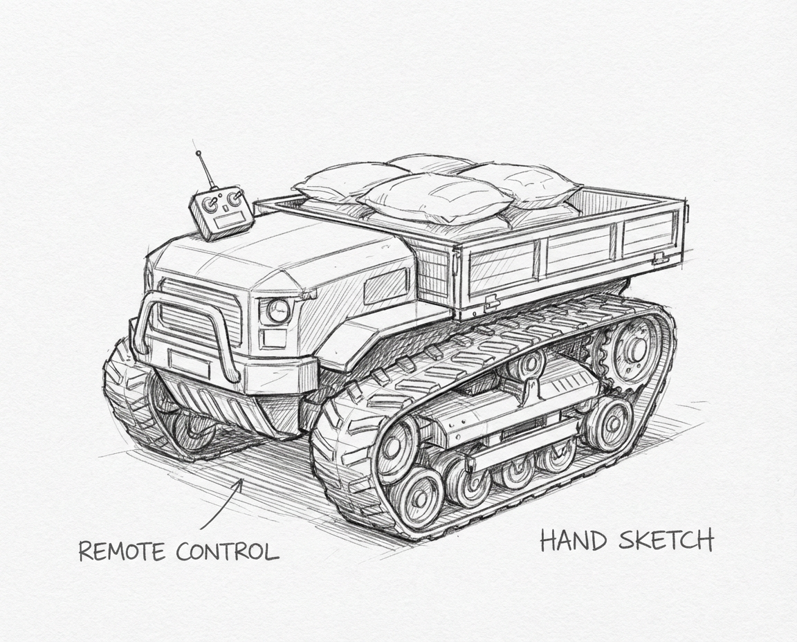 Uzaktan Kumandalı Paletli Tarım ve İş Ekipmanları